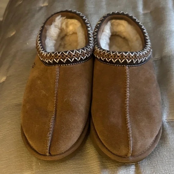 UGG Brown Suede Slippers - Picture 1 of 3